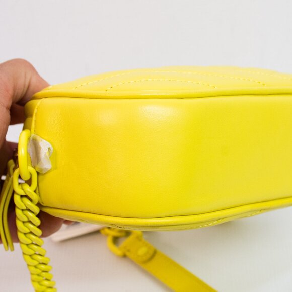 Tory Burch Kira Chevron Camera Bag - Neon Yellow - Picture 3 of 8